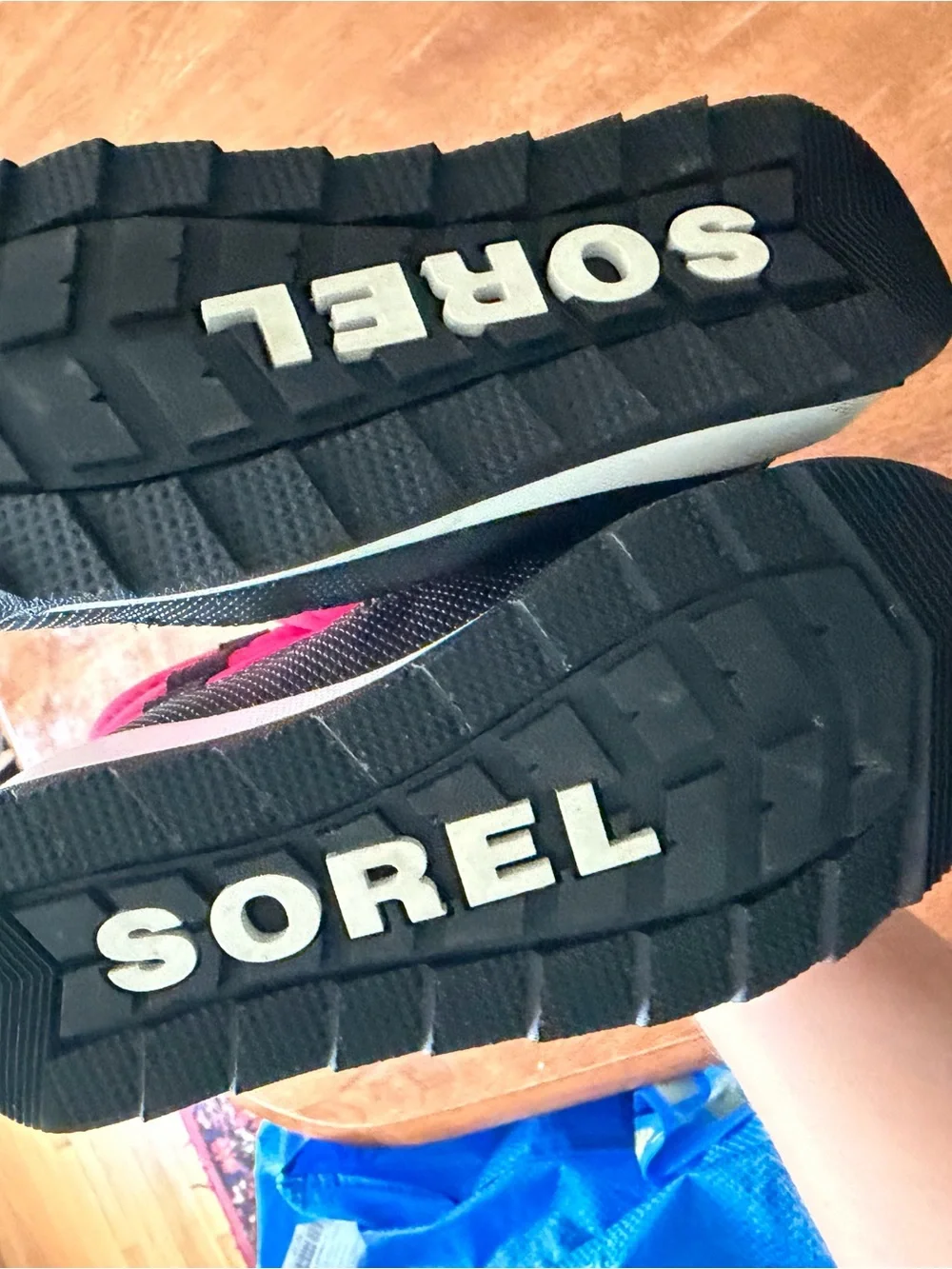 Sorel Kids Bright Pink and Black Snow Boots